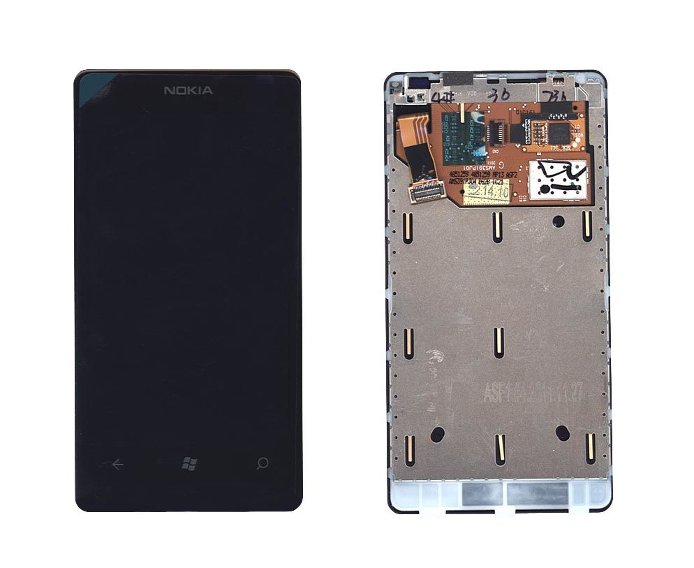

Матрица с тачскрином (модуль) для Nokia Lumia 800 (с рамкой) черный High Copy