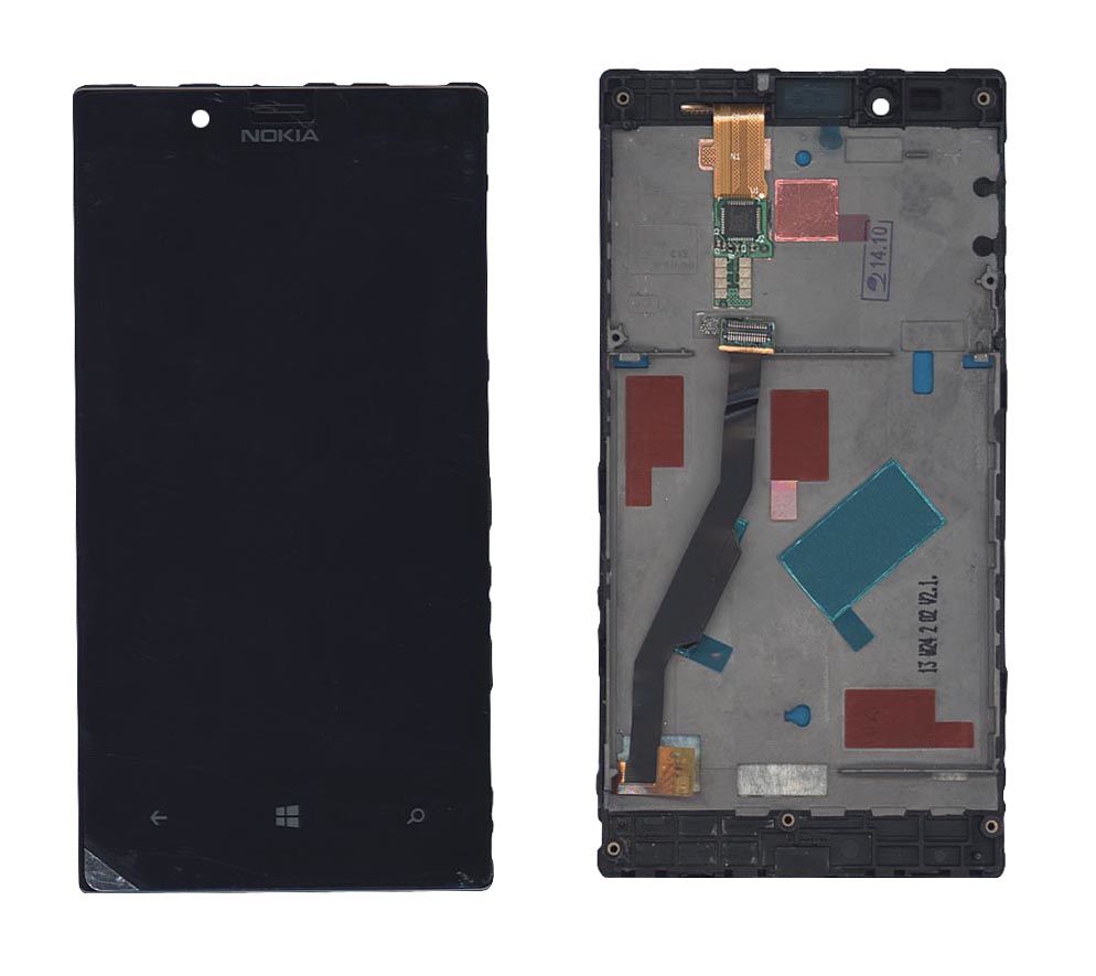 

Матрица с тачскрином (модуль) для Nokia Lumia 720 черный с рамкой High Copy