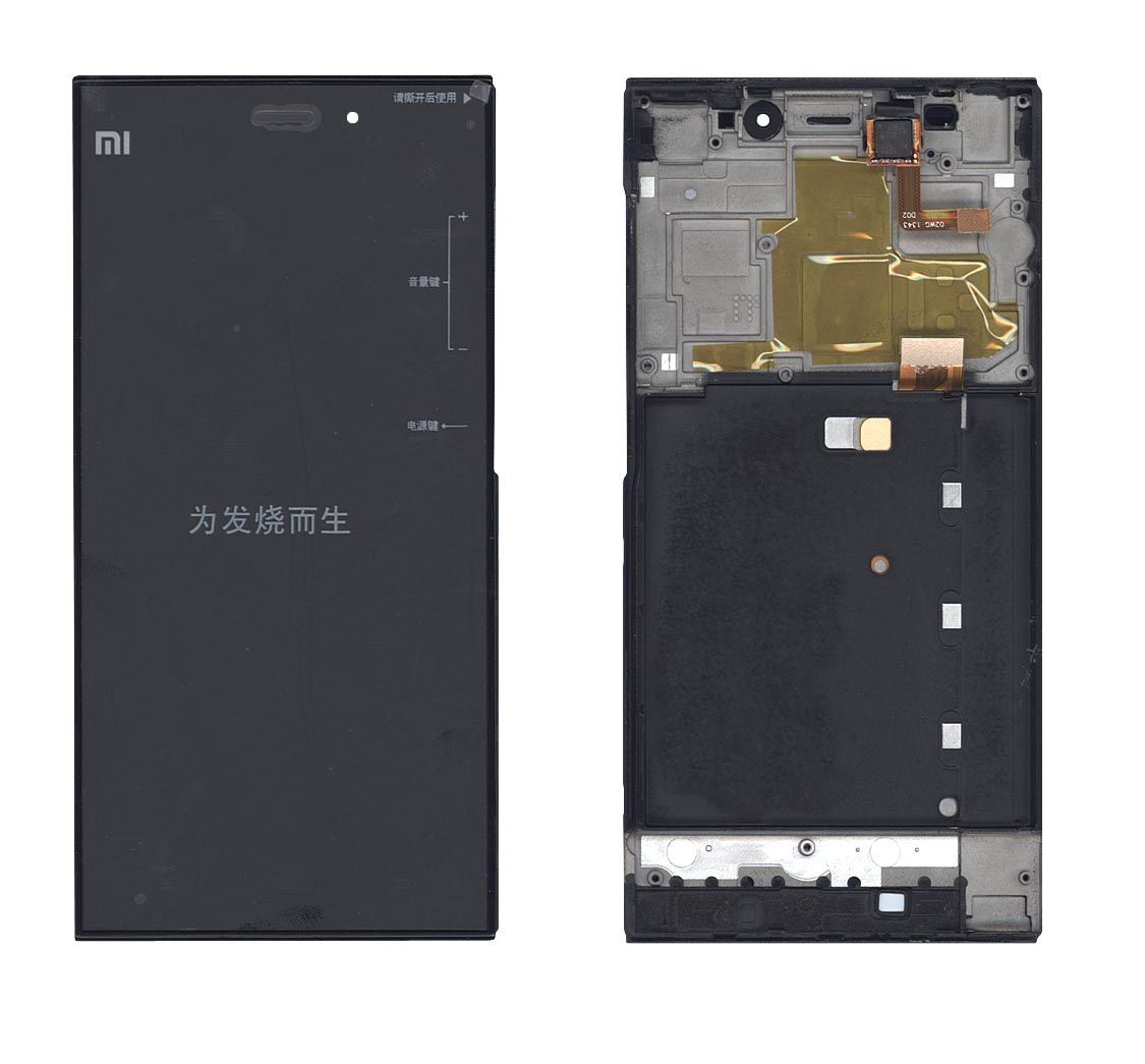 

Матрица с тачскрином (модуль) для Xiaomi Mi-3 WCDMA с рамкой черный High Copy
