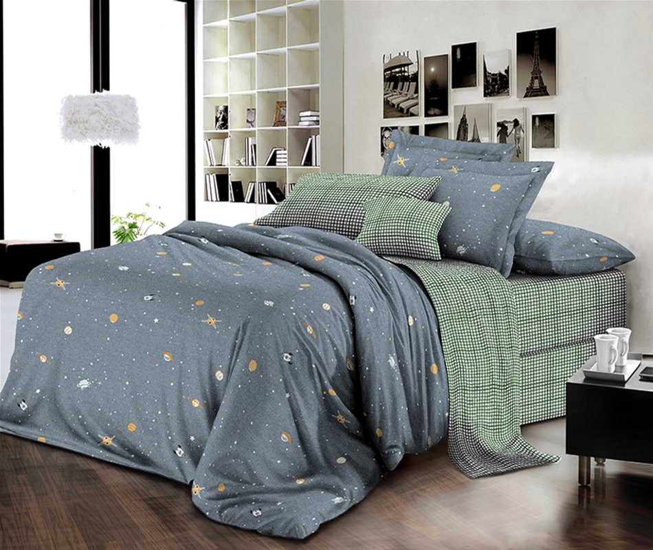 

Комплект постельного белья MirSon Бязь Premium 17-0429 Space Семейный (2 x 143x210)