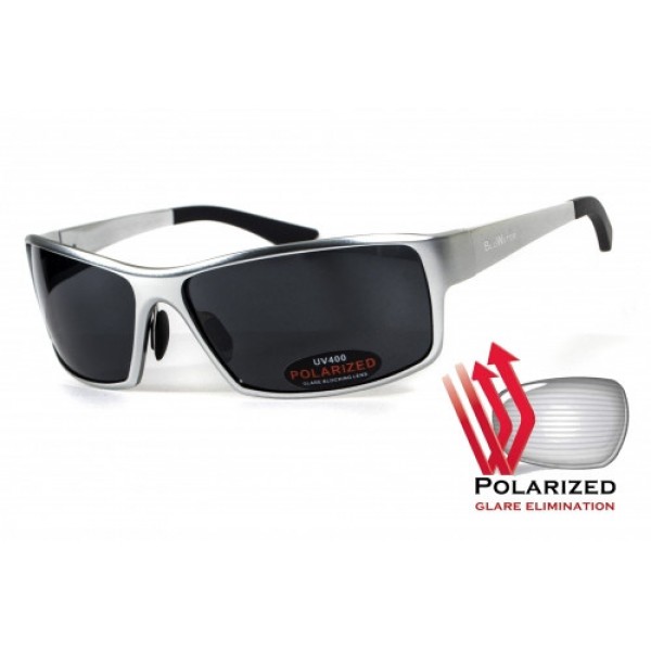 

Очки спортивные поляризационные BluWater Alumination-1 Silv Polarized серые