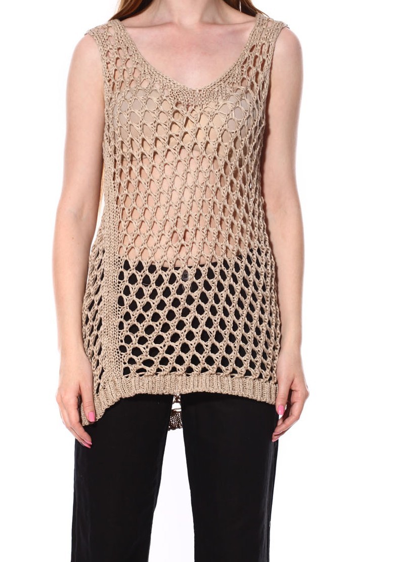 

Майка Cashe Cashe 4 46-50 бежевая