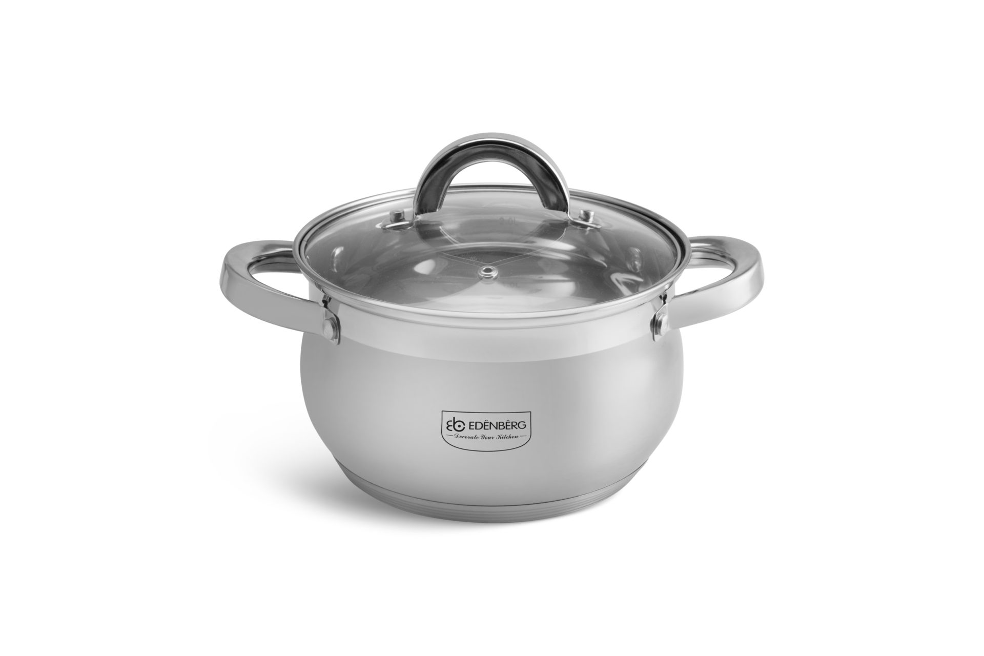 

Кастрюля Edenberg EB-3727 из нержавеющей стали со стеклянной крышкой 6.5 л