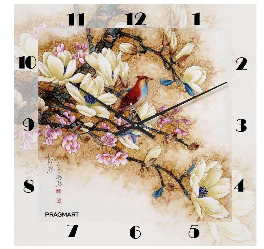 

Часы настенные "Фен-Шуй" бесшумные Pragmart-428-300 [Стекло, механизм Hermle] Серый 45х45 см