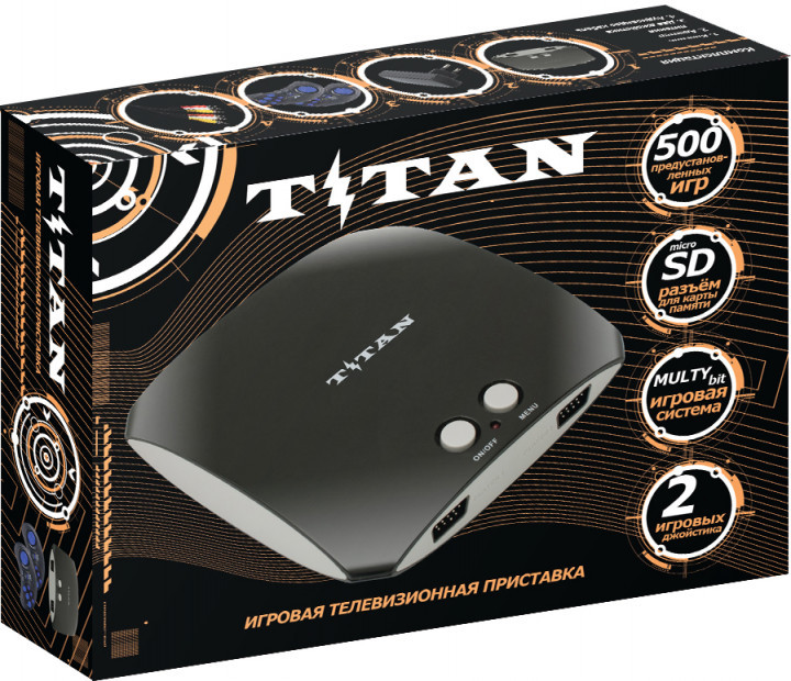 

Игровая приставка двухсистемная 8 Dendy и 16 Sega бит с памятью TITAN 3 + 500 игр