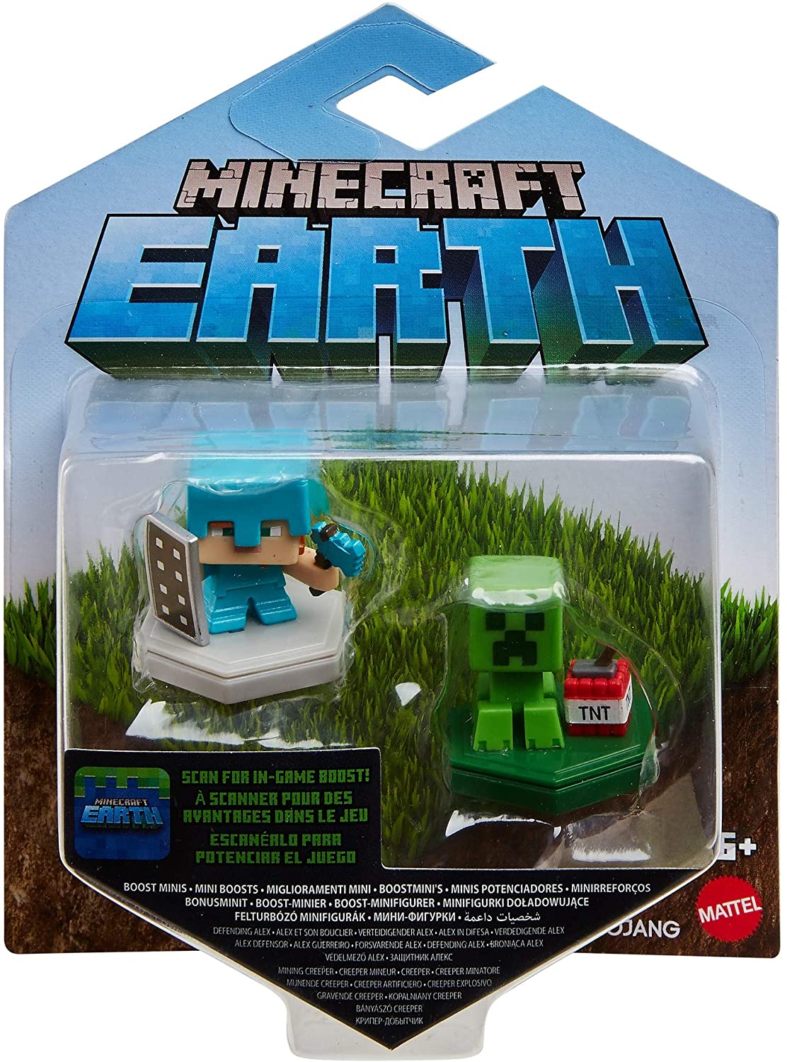

Фигурка Майнкрафт Стив в Алмазной Броне и Скипер с кодом для игры Minecraft Villager Blacksmith Mattel GKT43