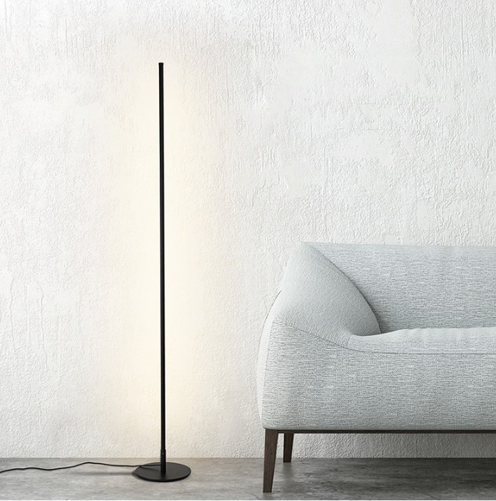 

Современный напольный угловой торшер Simple lighting с регулируемой яркостью 2700K, черный (S017)