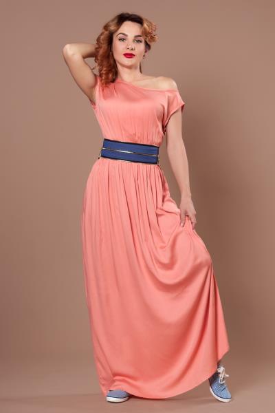 

Платье Style-Nika Мабо  Персиковый 960, Платье Style-Nika Мабо 46 Персиковый 960