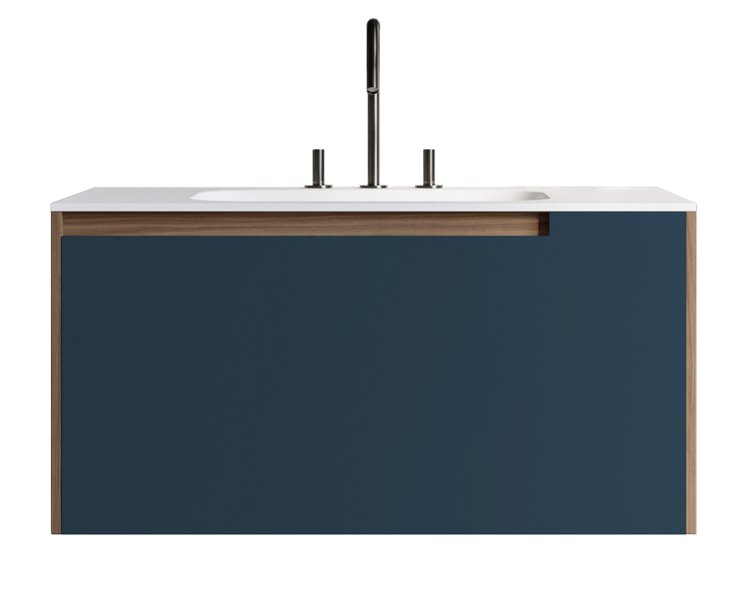 

Тумба подвесная INSTYLE GIO 70 с раковиной, 70х54х51, фасад Морской-Синий матовый/корпус Дуб натуральный