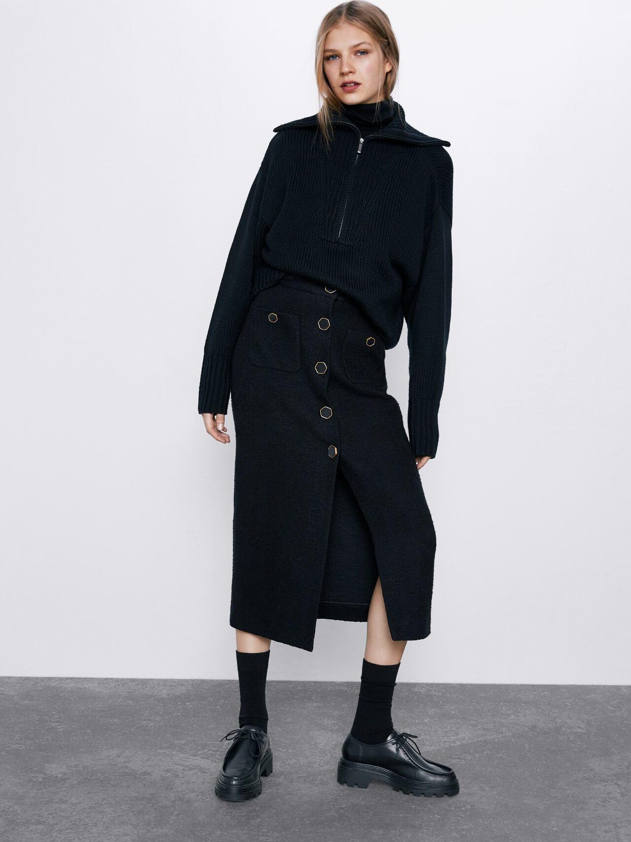

Юбка Zara XAZ229017IZDX  Черная, Юбка Zara XAZ229017IZDX M Черная