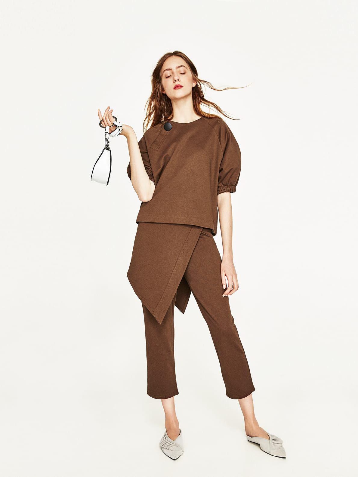 

Брюки Zara XAZ139738OSLL S Коричневые