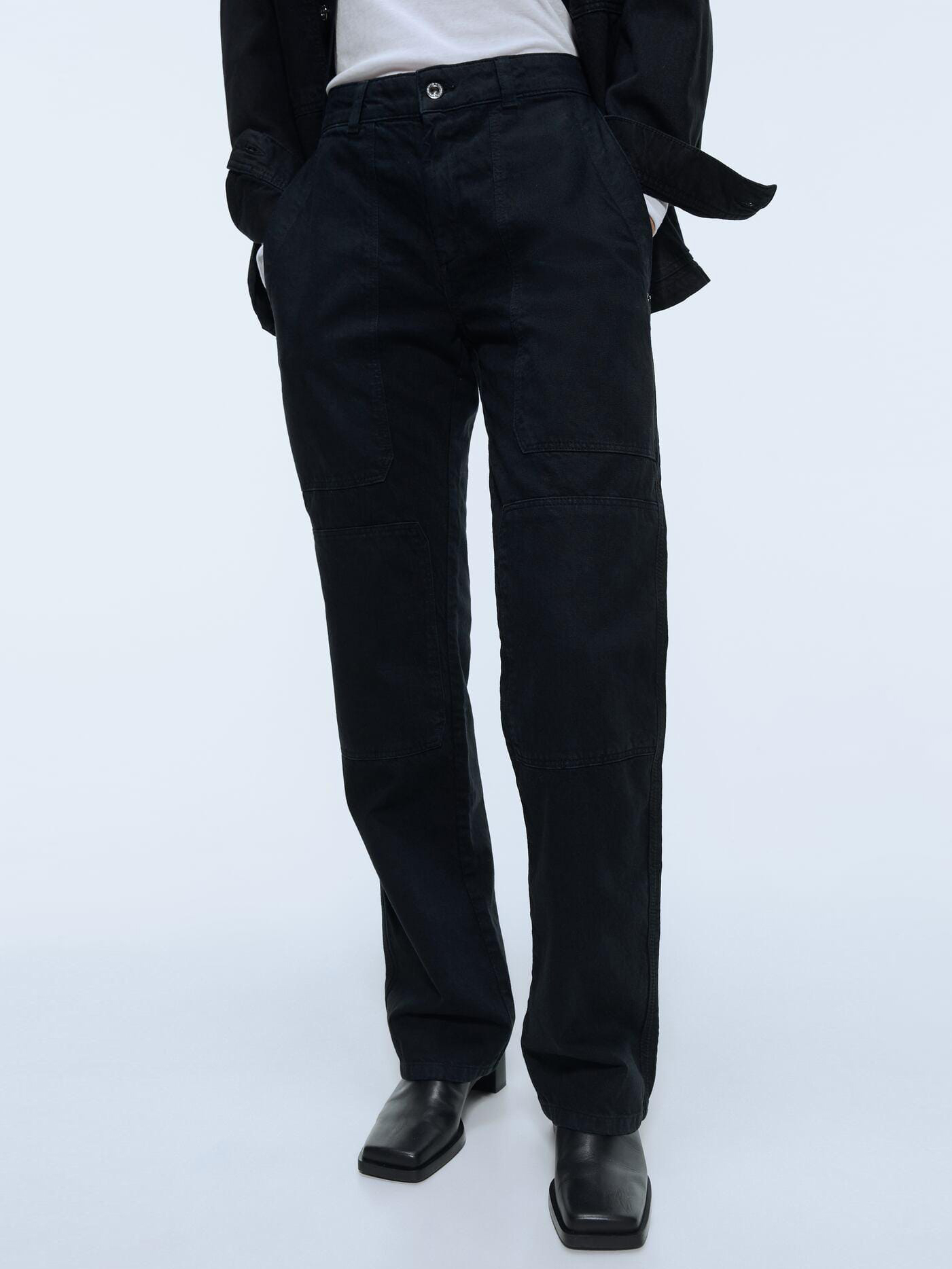 

Брюки Zara XAZ228881TLEQ  Черные, Брюки Zara XAZ228881TLEQ 36 Черные