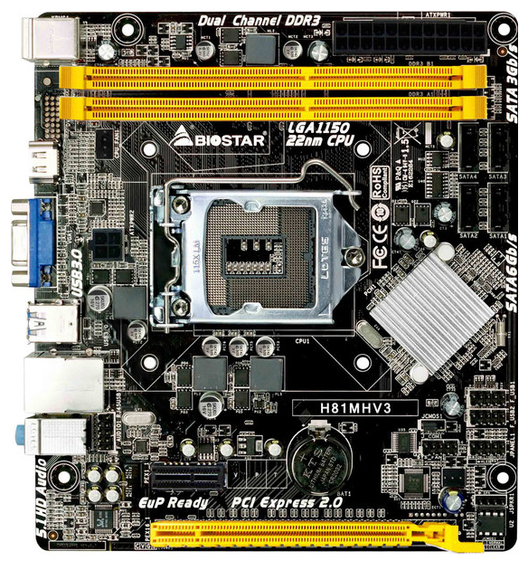 

Материнская плата Biostar H81MHV3 (s1150, Intel H81, PCI-Ex16)