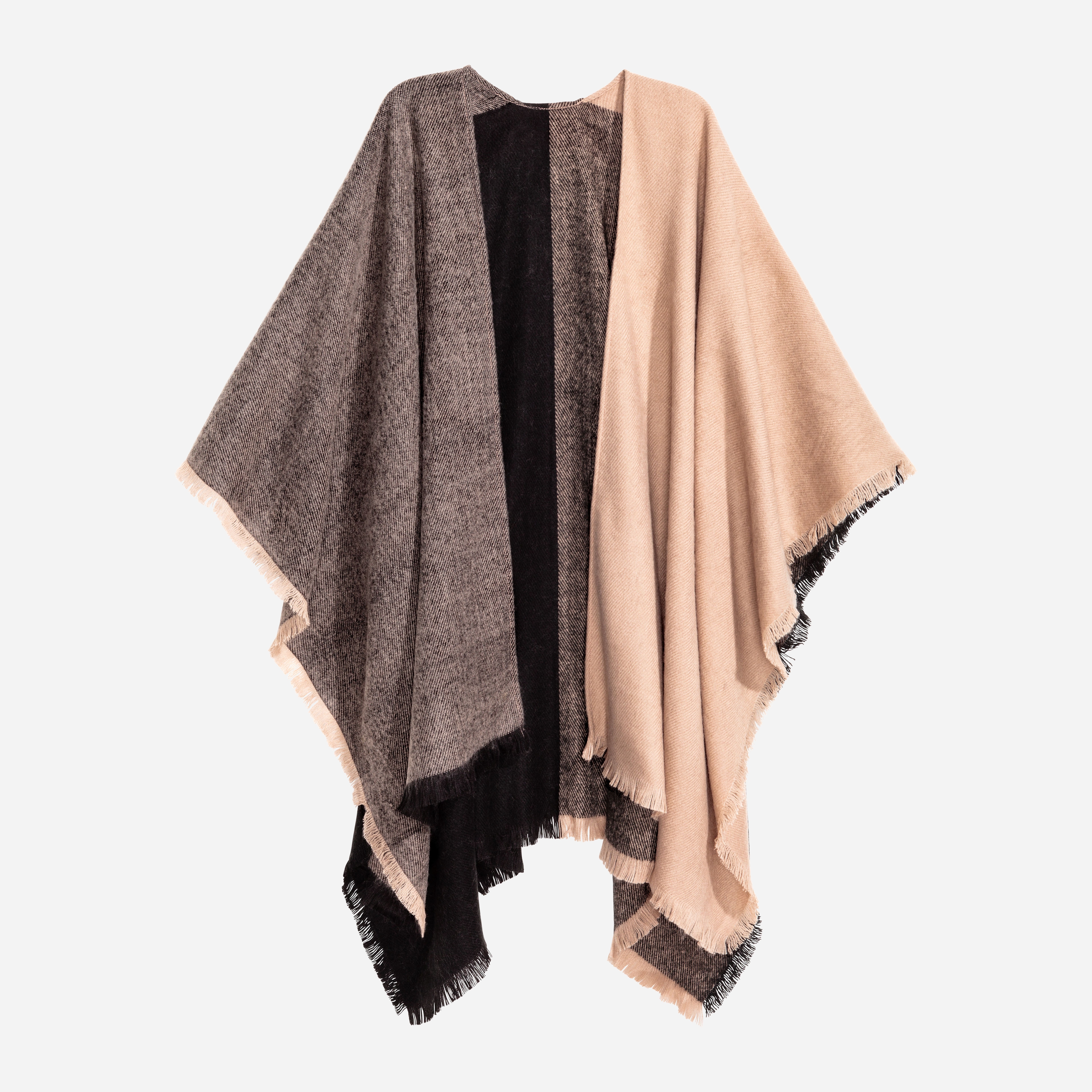 

Накидка H&M XAZ159277DBDS One Size Черная с бежевым