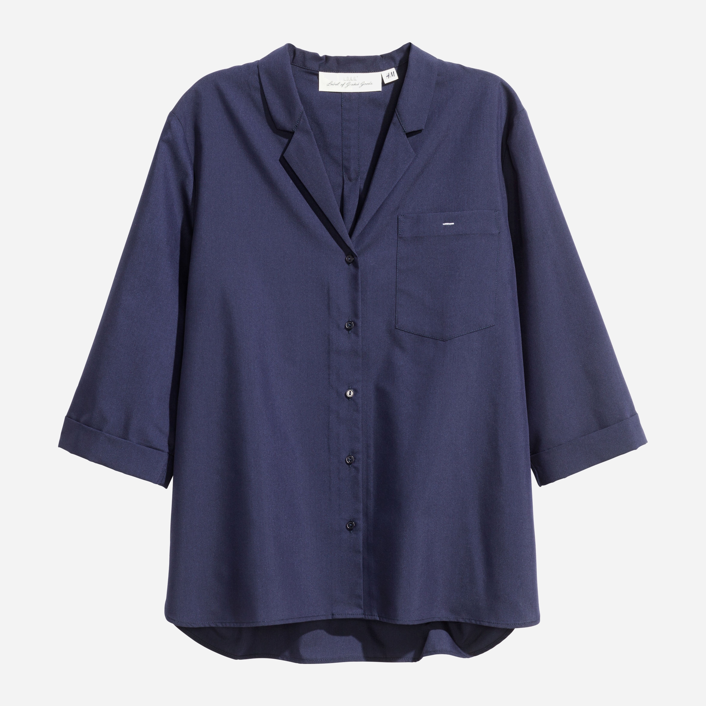 

Рубашка H&M XAZ128730PIGN  Темно-синяя, Рубашка H&M XAZ128730PIGN 36 Темно-синяя