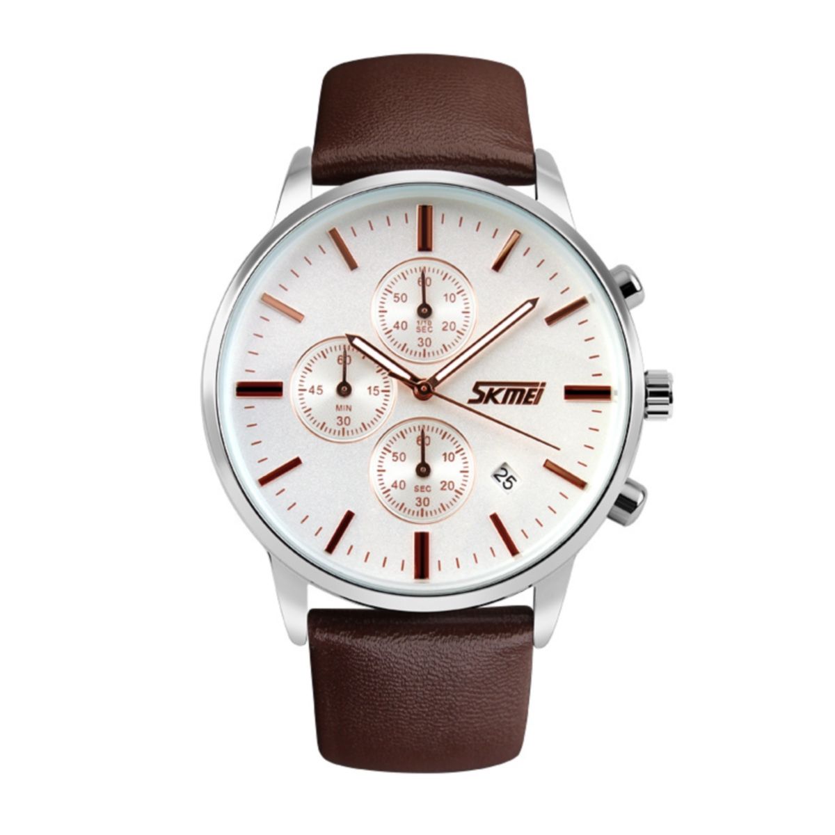 

Часы Skmei 9103 White Dail Coffe Strap BOX