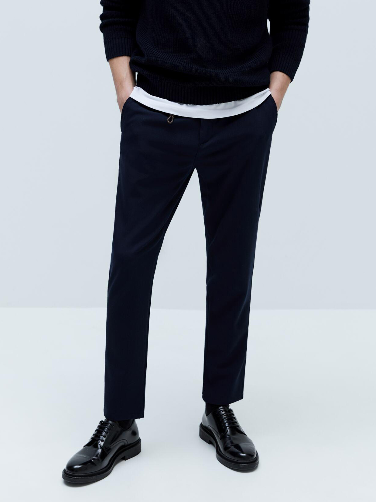 

Брюки Zara XAZ265837MTFN  Темно-синие, Брюки Zara XAZ265837MTFN 40 Темно-синие