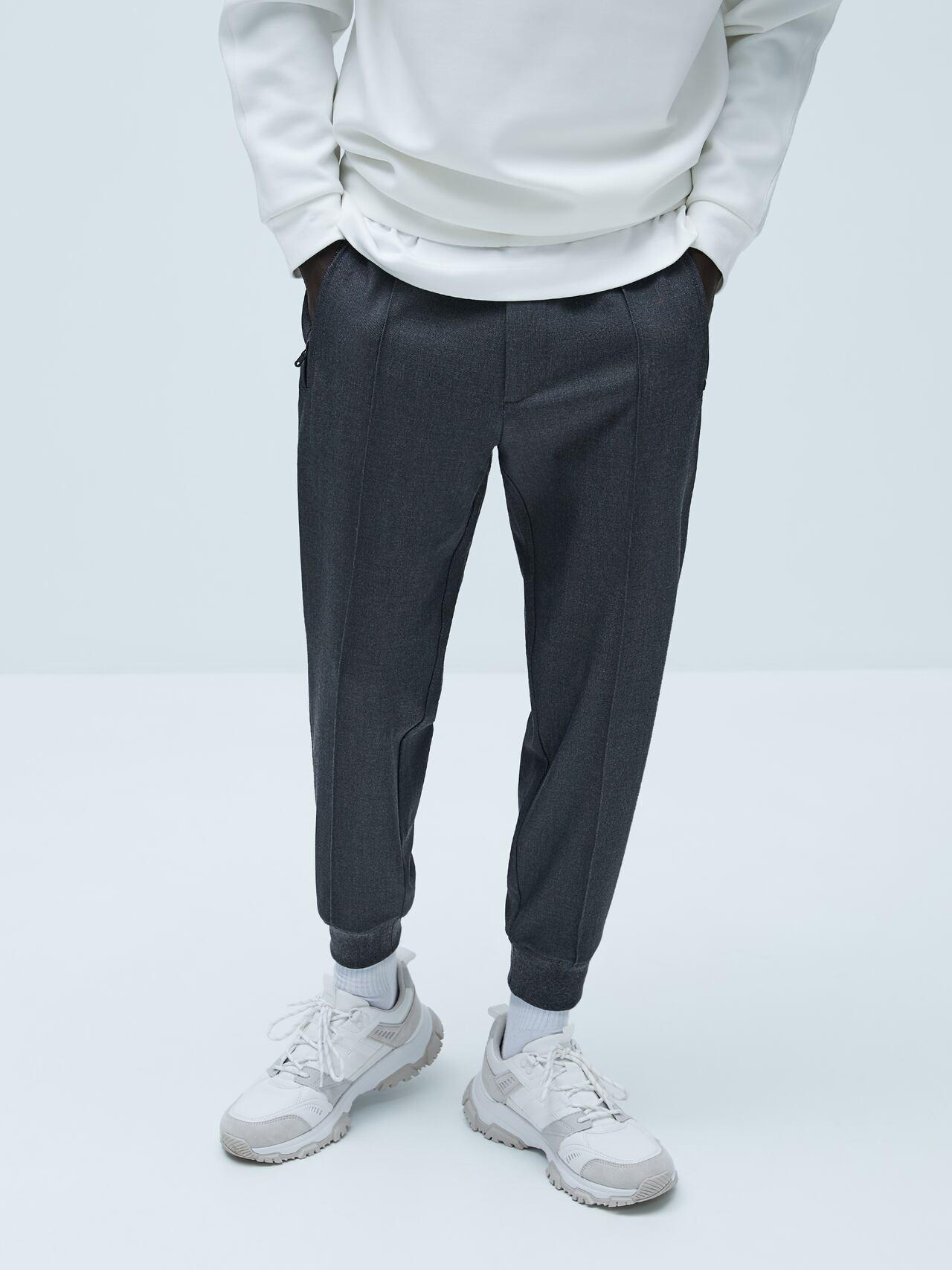 

Брюки Zara XAZ266084MQMD XL Темно-серые