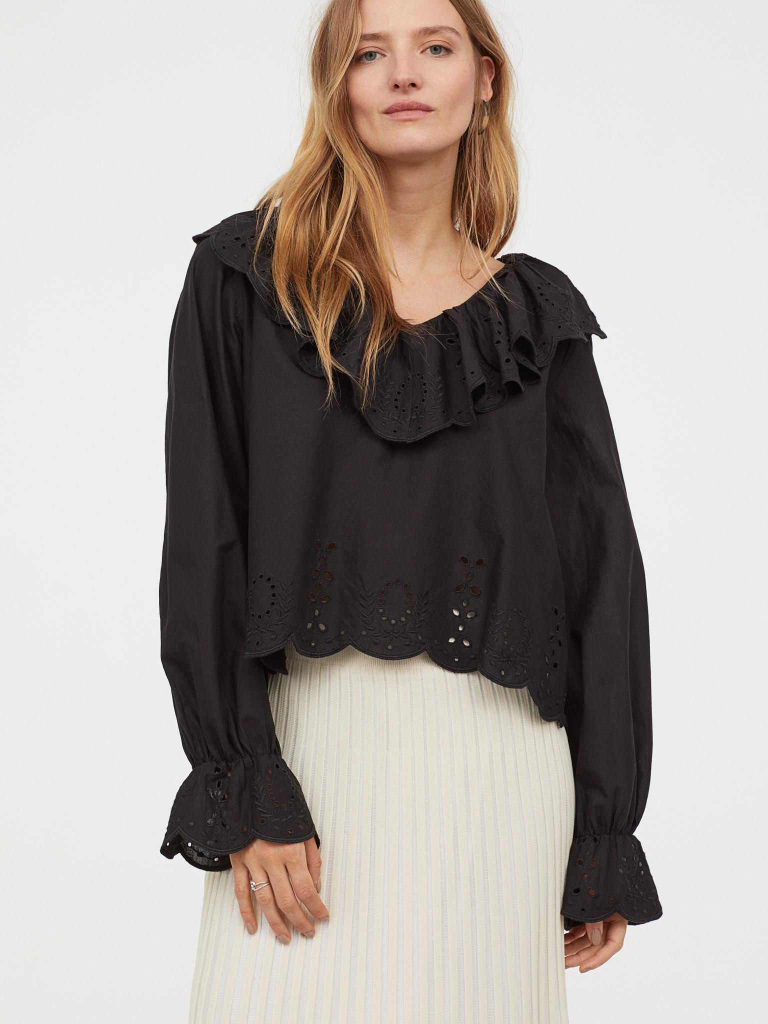

Блузка H&M XAZ181079CEMS 34 Черная