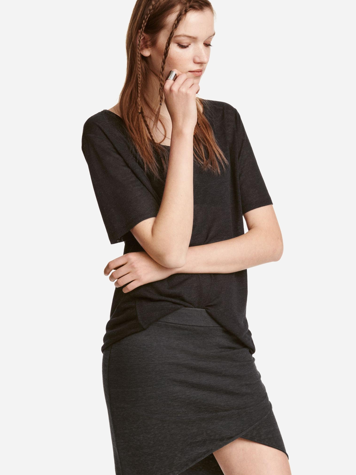 

Юбка H&M XAZ147172CPGJ  Темно-серая, Юбка H&M XAZ147172CPGJ S Темно-серая