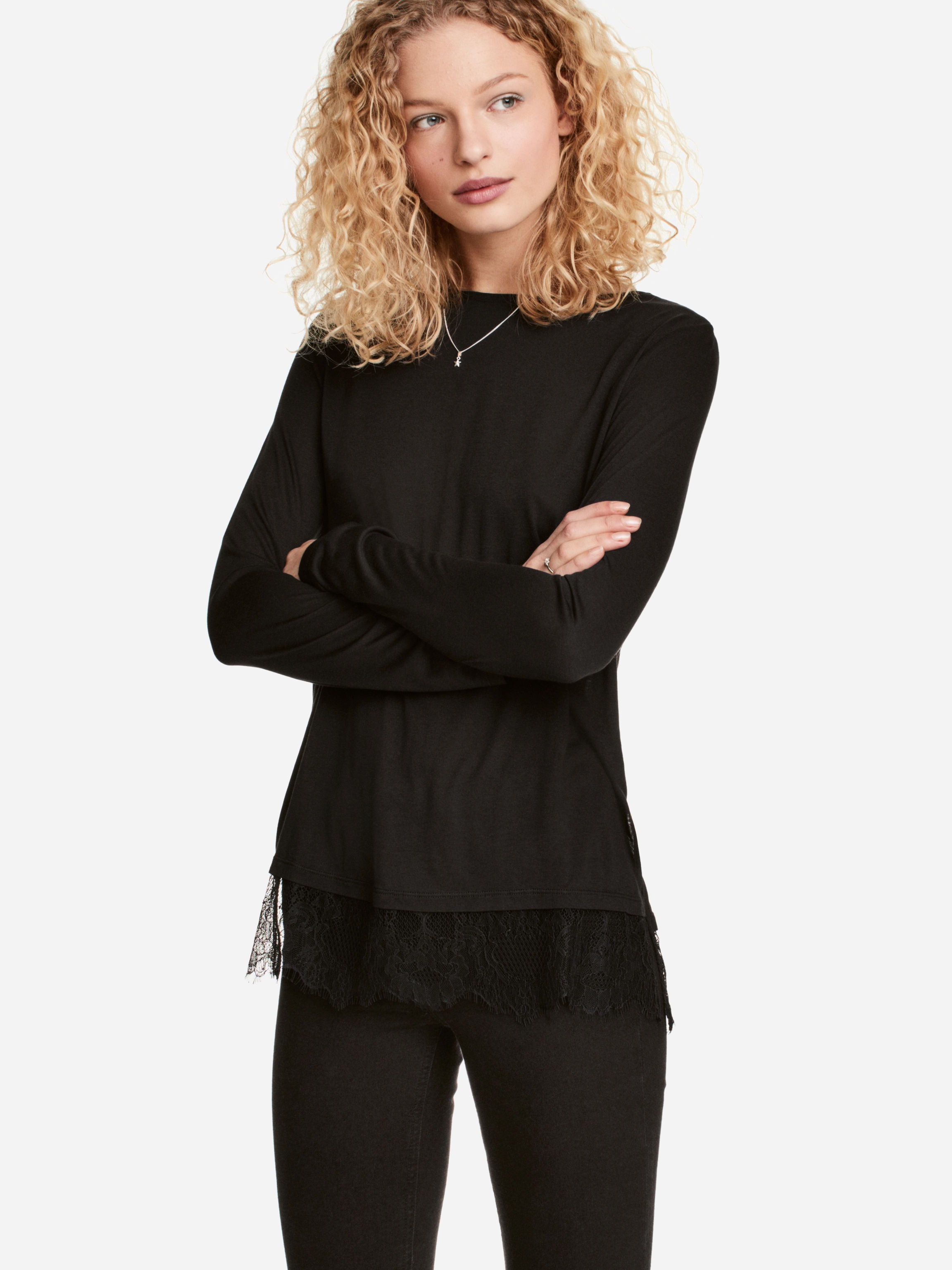 

Лонгслив H& XAZ055321EJER  Черный, Лонгслив H&M XAZ055321EJER M Черный