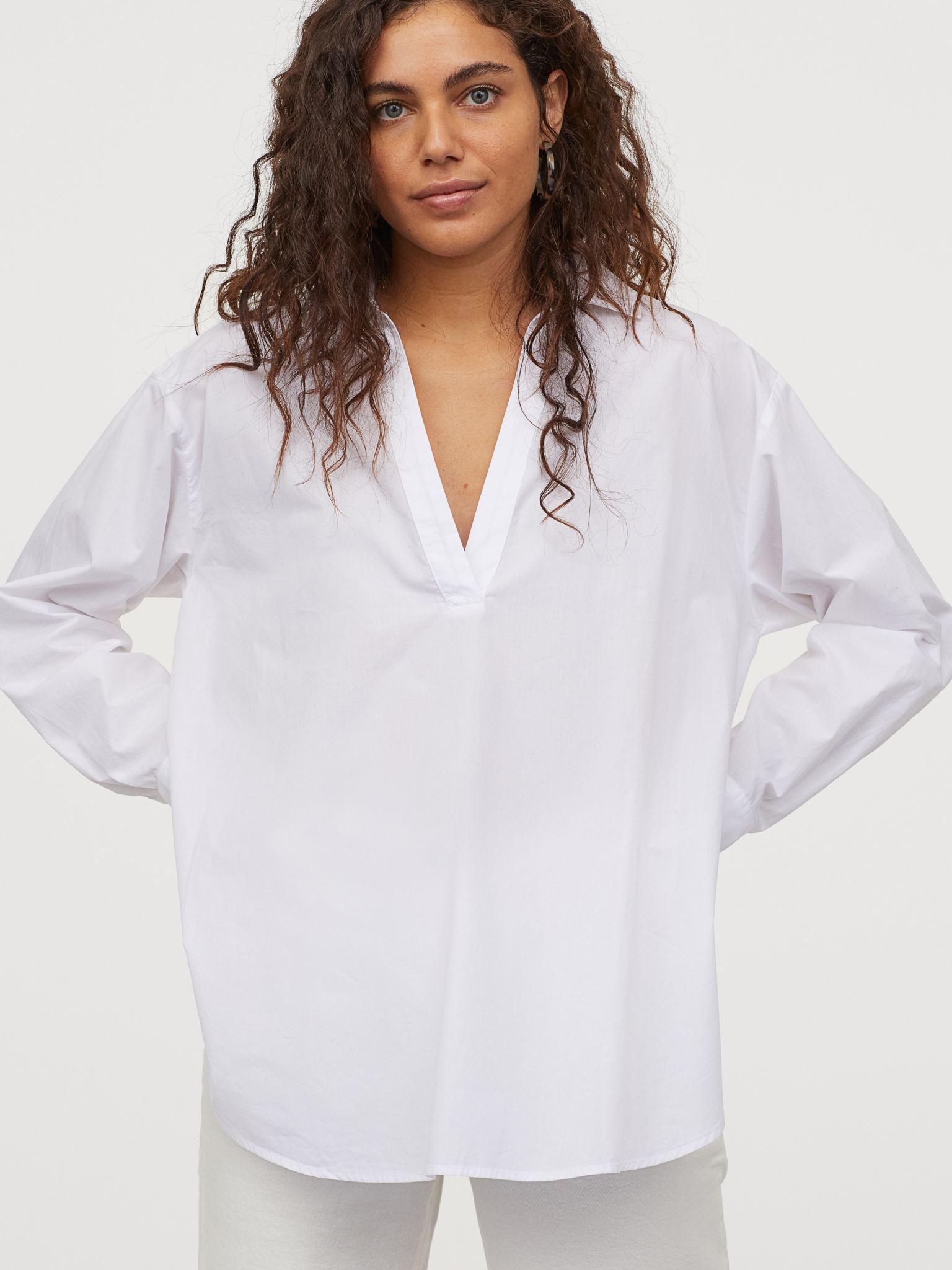 

Блузка H&M XAZ199435FKWW XL Белая