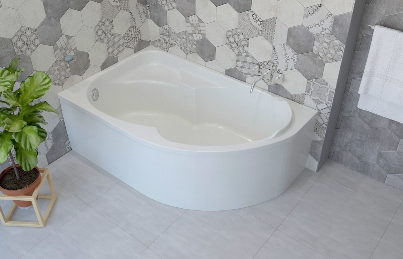 

Акриловая ванна Lavinia Boho Grance Hill 170x105 см (левый разворот) с каркасом S1-3703170L