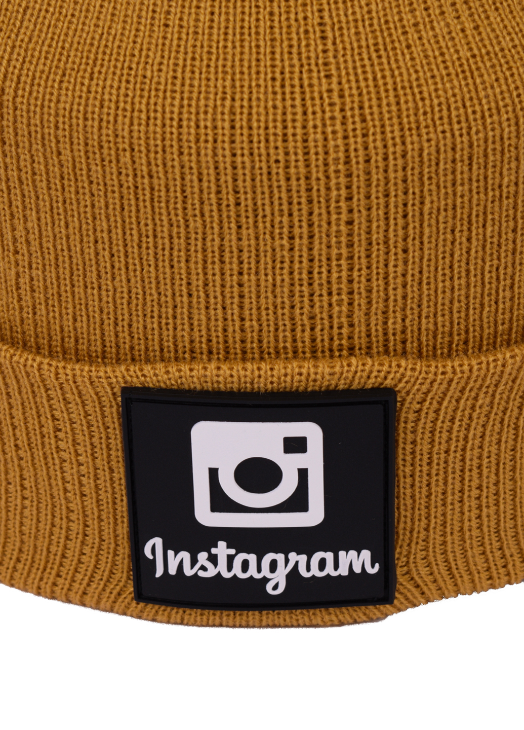 

Шапка унисекс с отворотом Instagram 20-2. Цвет: Горчица