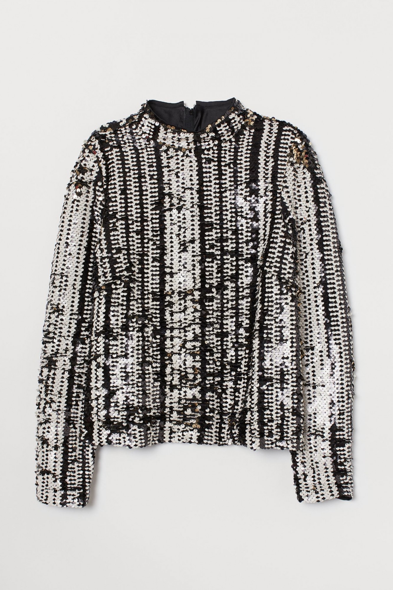 

Блуза с пайетками H&M 42 Черно-белый 8294390sdm