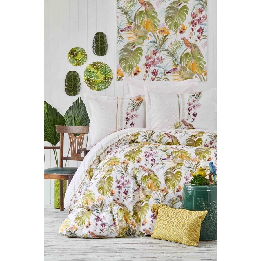 

Постельное белье Karaca Home - Palava fusya 2018-2 пике 220*230 евро