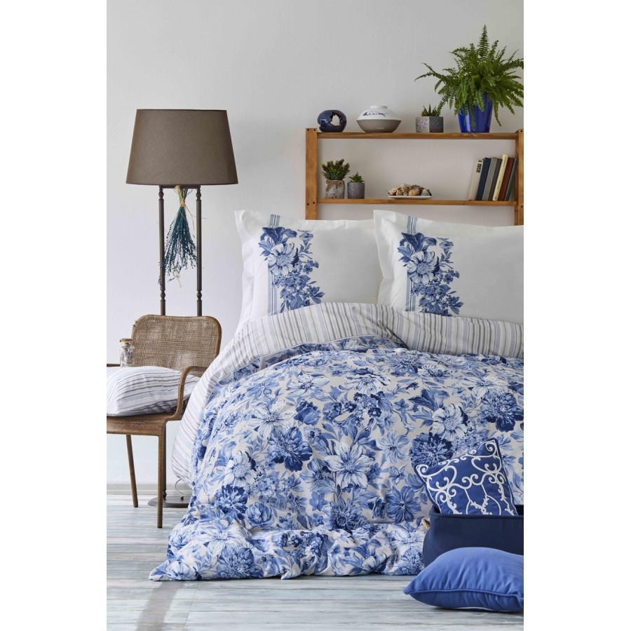 

Постельное белье Karaca Home - Melanie indigo 2018-2 пике 220*230 евро