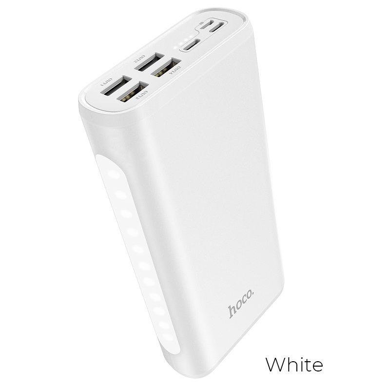 

Повербанк с фонариком HOCO Snowflake J60 30000mAh |4USB/Type-C/Lightning, 2A| Белый