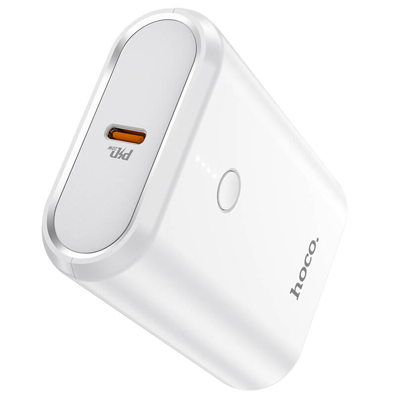 

Павербанк PowerBank с быстрой зарядкой HOCO Mayflower Q3 10000mAh |1USB/1Type-C, 3A/20W, PD/QC| Белый