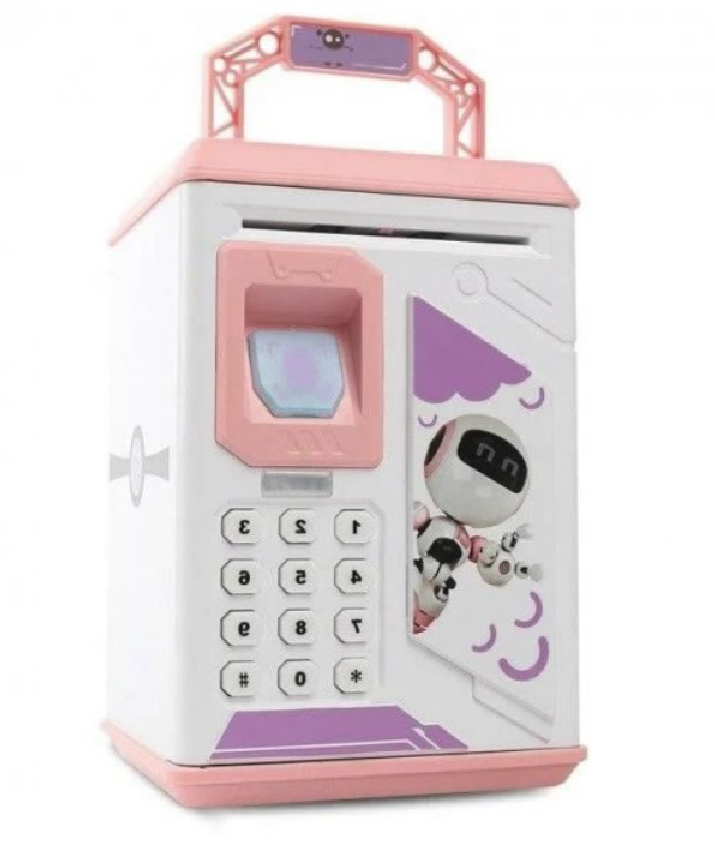 

Детская электронная Копилка Сейф NCZ ROBOT BODYGUARD Pink с Кодовым Замком и Отпечатком Пальца
