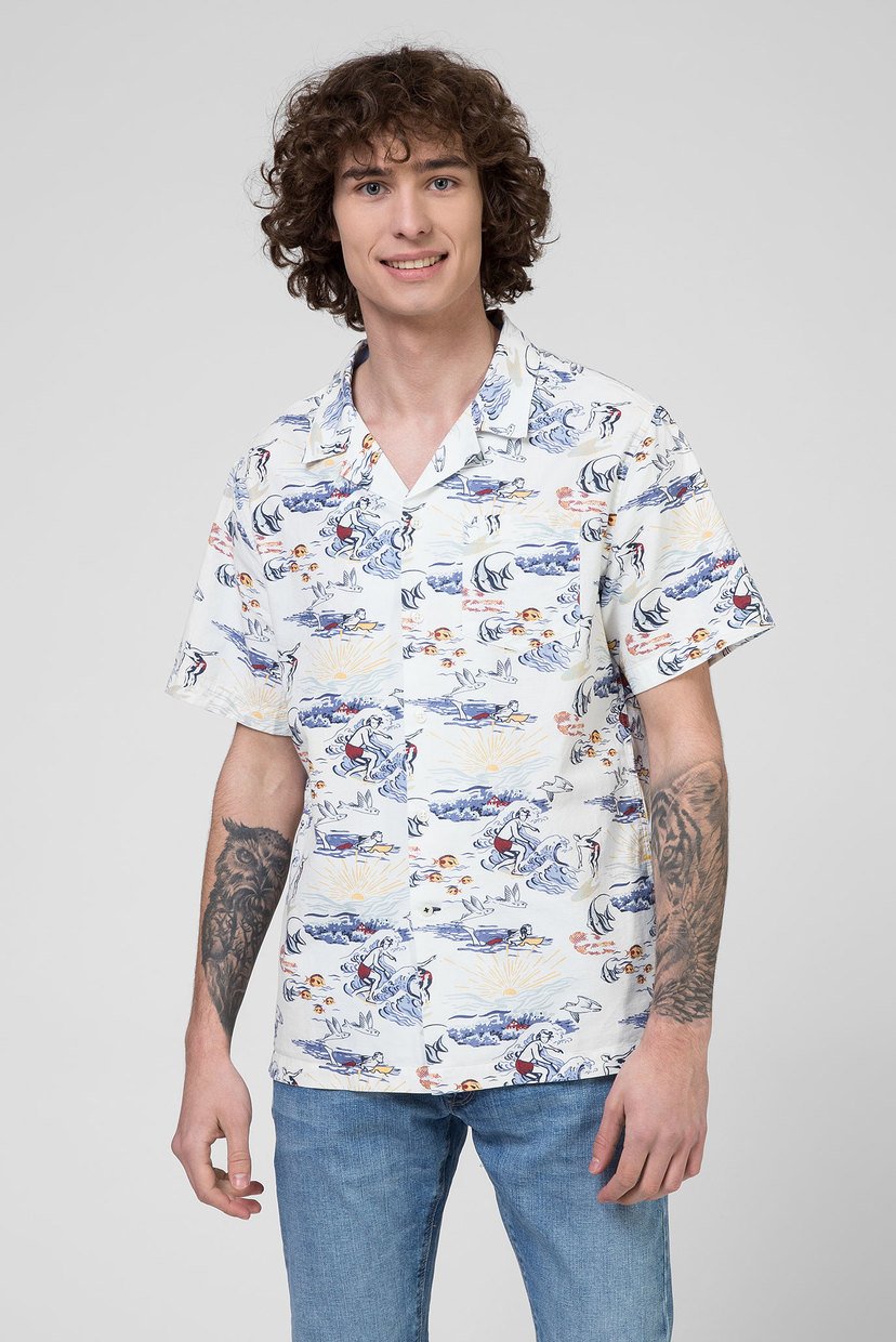 

Мужская рубашка с принтом DESMOND Pepe Jeans  PM306468, Мужская рубашка с принтом DESMOND Pepe Jeans S PM306468