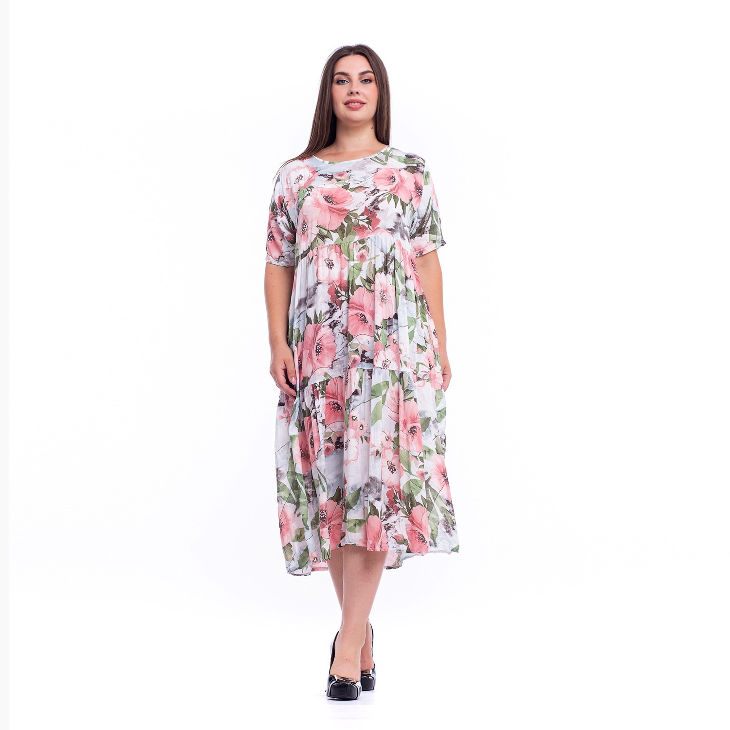 

Платье летнее Батал New Collection  Разноцветное (9108, Платье летнее Батал New Collection L Разноцветное (9108)