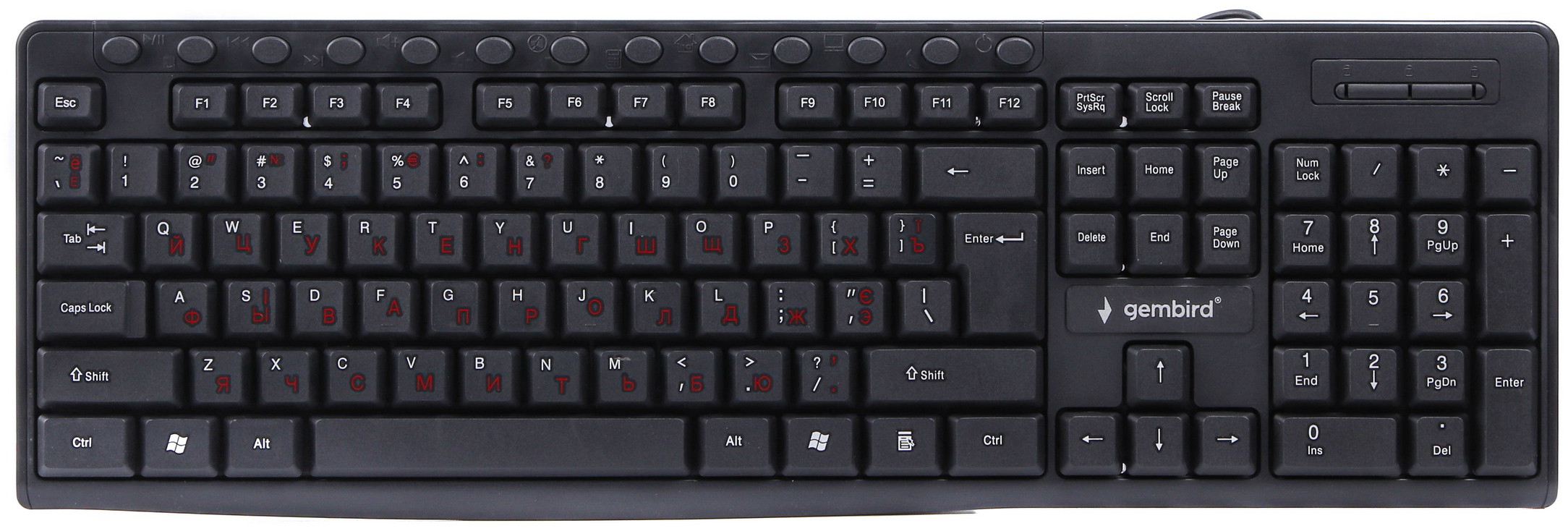 

Клавиатура проводная Gembird KB-UM-107-UA USB