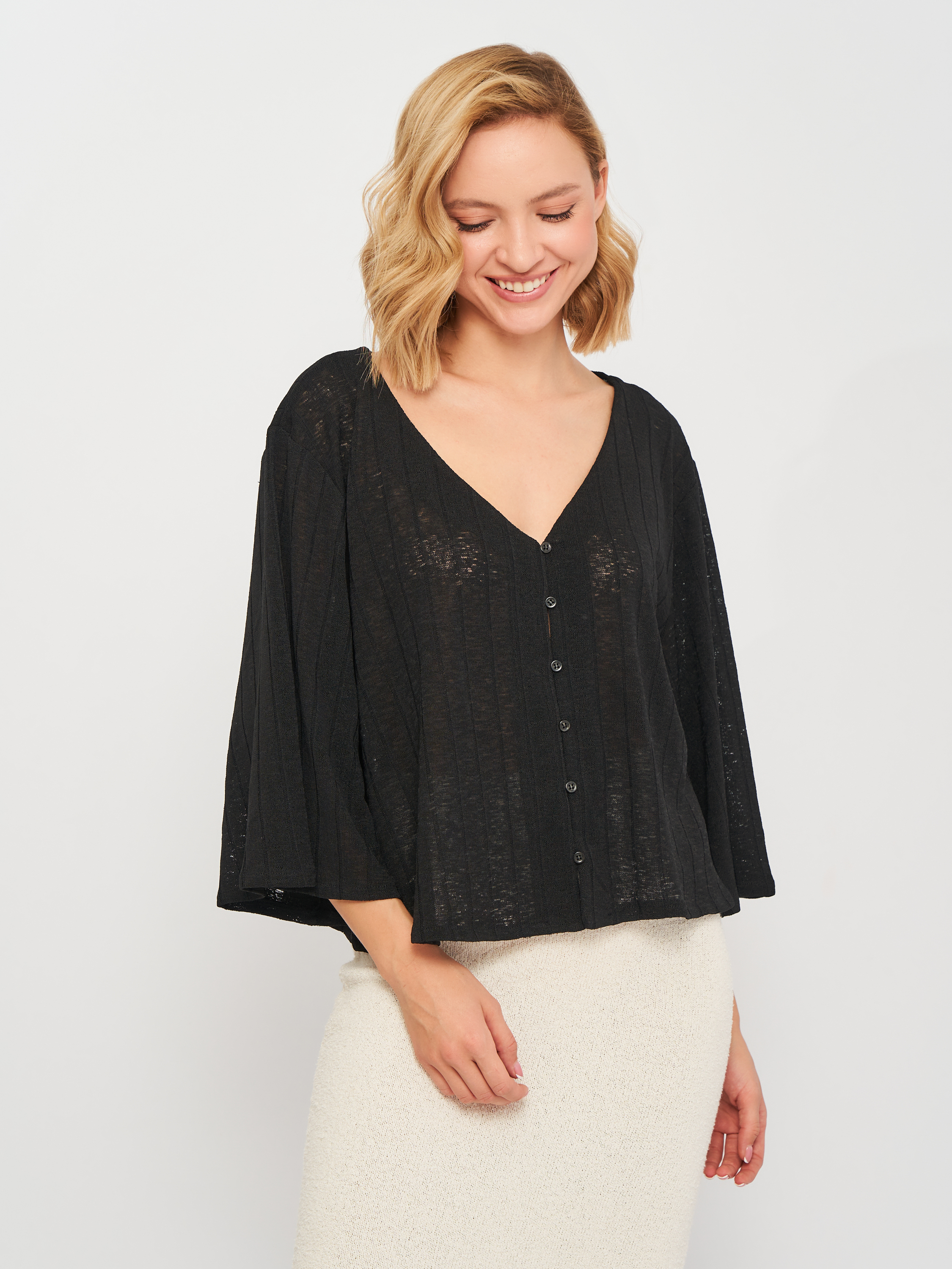 

Блузка H&M 1507-8045090  Черная, Блузка H&M 1507-8045090 XL Черная