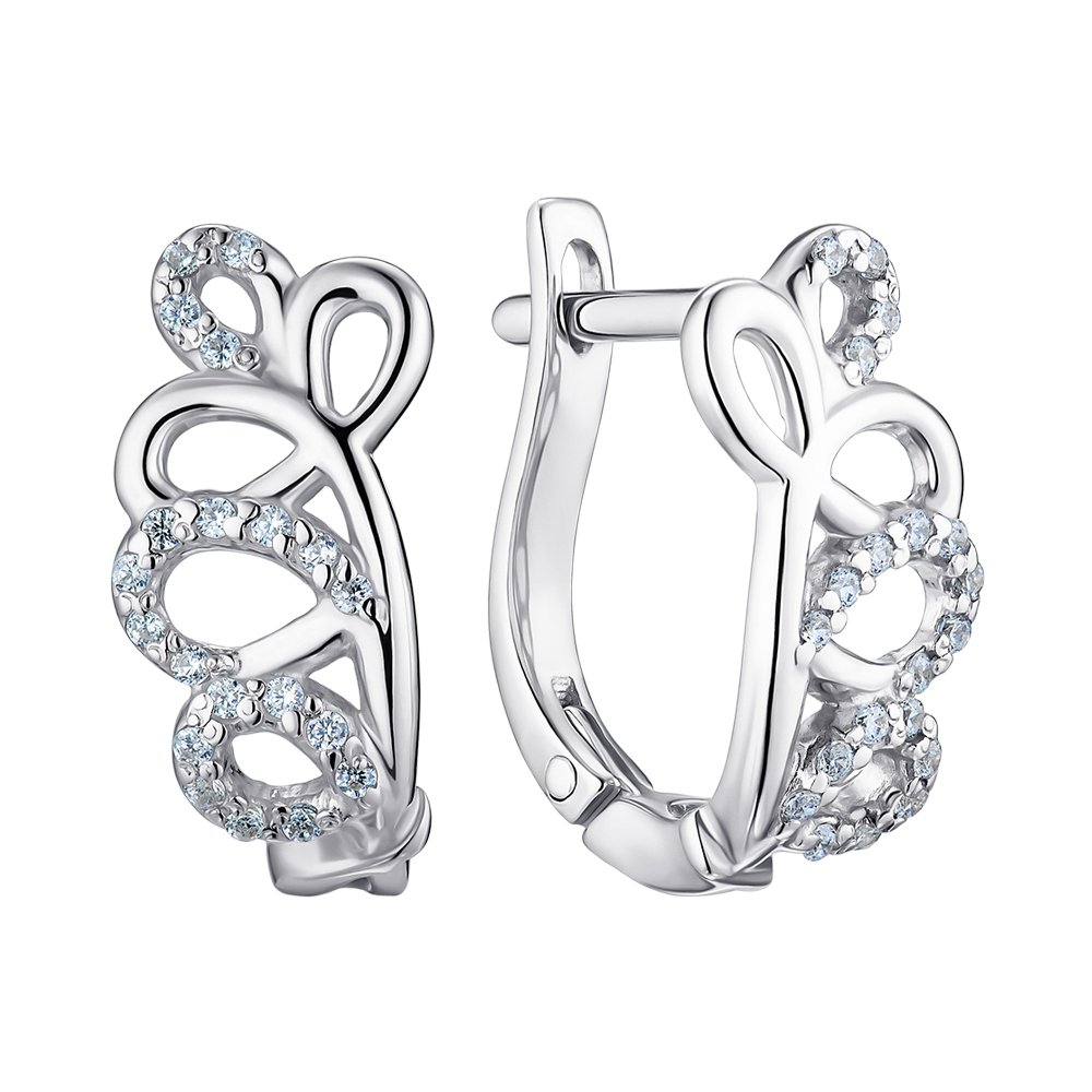 

Серебряные серьги с фианитами 000149304