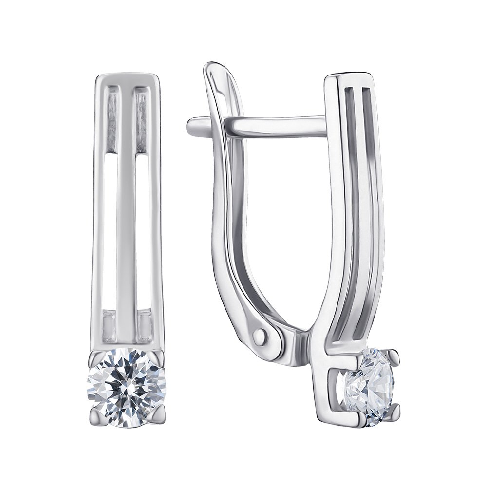 

Серебряные серьги с фианитами 000148475