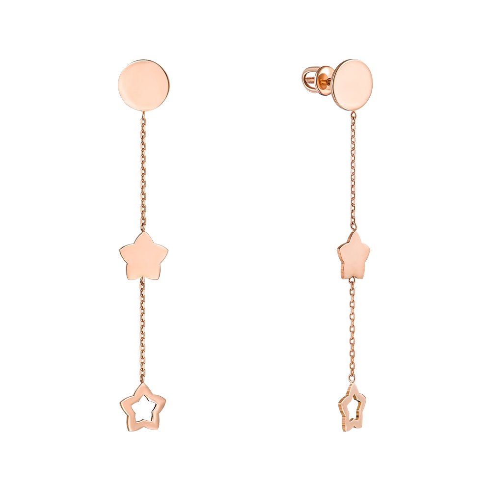 

Серьги-подвески из красного золота 000150483