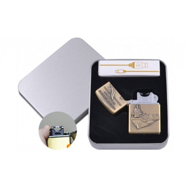 

Зажигалка-брелок в подарочной коробке Lighter (USB, Спираль накаливания) HL-33 White