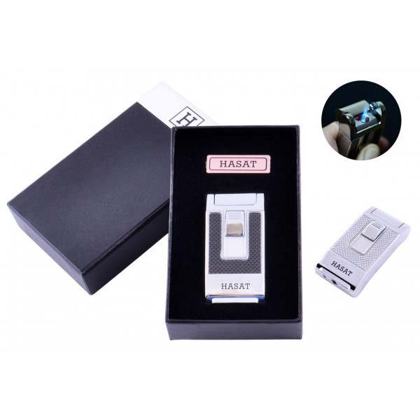 

Зажигалка в подарочной коробке Hasat (Острое пламя) 4314 Black