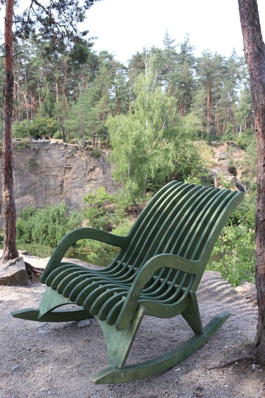 

Кресло качалка Hygge design Hedonism Зеленое