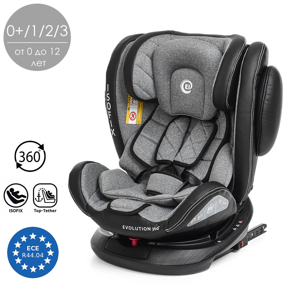 

Автокресло ISOFIX ME 1045 EVOLUTION 360° (0-36 кг) Черно-серое
