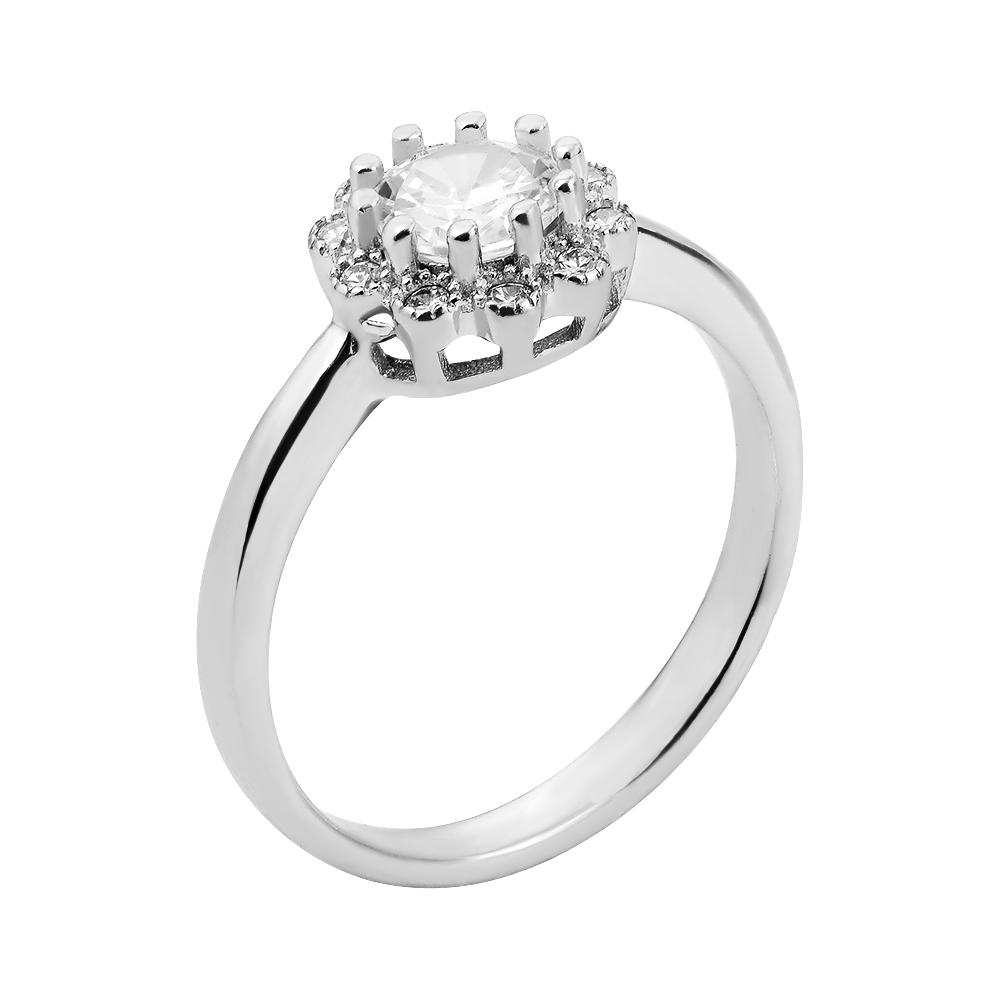

Серебряное кольцо с фианитами 000127108 16.5 размера