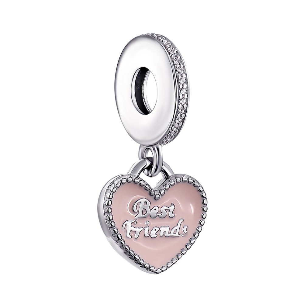 

Серебряный шарм с эмалью и фианитами 000139912 б/р размера