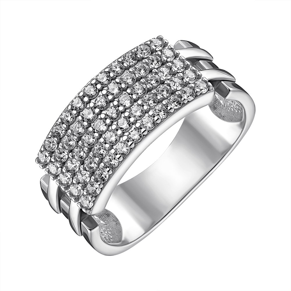 

Серебряное кольцо с фианитами 000148684 18.5 размера