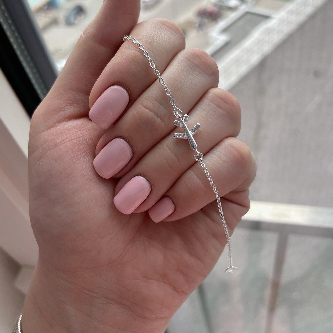 

Срібний браслет з літаком 17см 104079