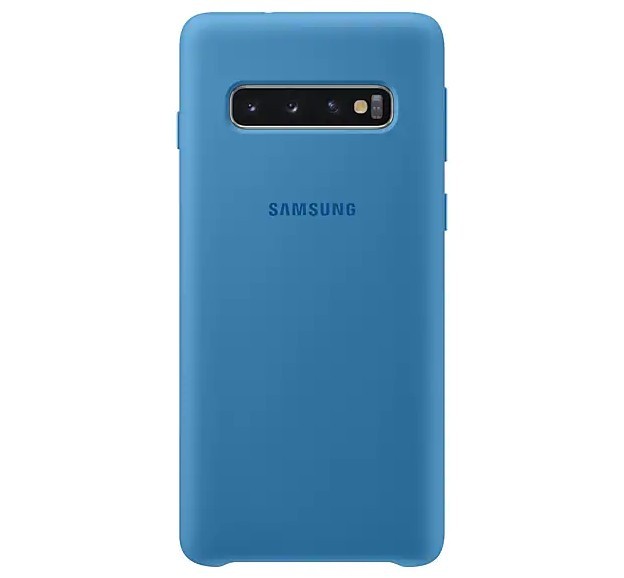 

Оригинальный защитный силиконовый Чехол Silicone Cover для Samsung Galaxy S10 (G973) EF-PG973TLEGRU - Blue